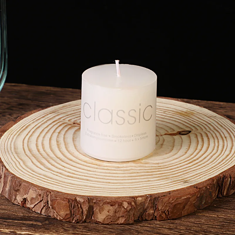 Classic European Ivory White Large Cylinder Candle Smokeless Tasteless Romantic Wedding Hotel Decoration Candle Holiday Supplies