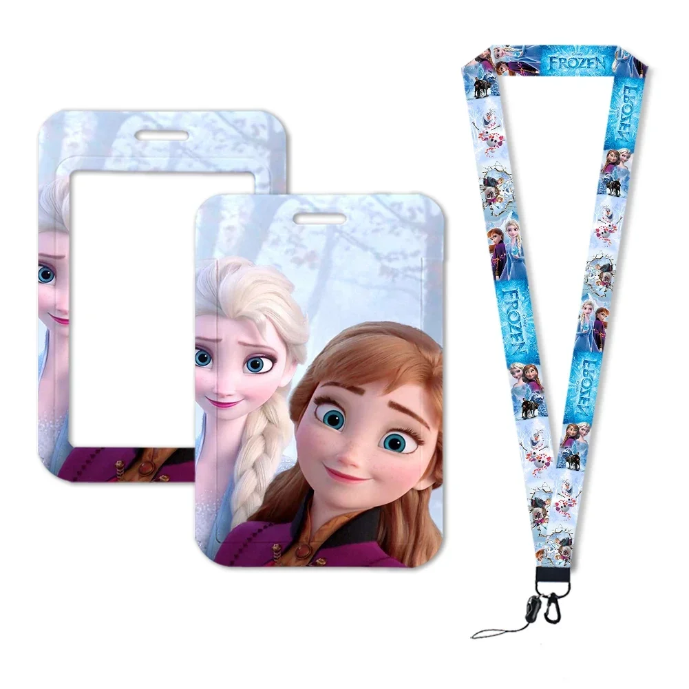 Lanière de Cou de la Série Disney Elsa, avec Breloque pour Carte de Crédit, Accessoire de Mode, Cadeau pour Amis, HTML JOID