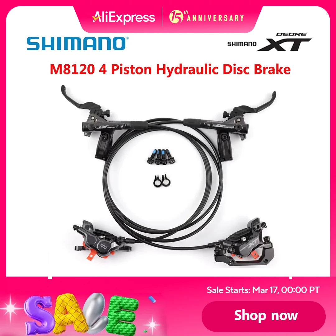 Shimano DEORE XT M8120 Brake 4 Piston HydraulicBike Disc Brake ICE-TECH PADS BL-M8100/BR-M8120 800/900MM-1600MM