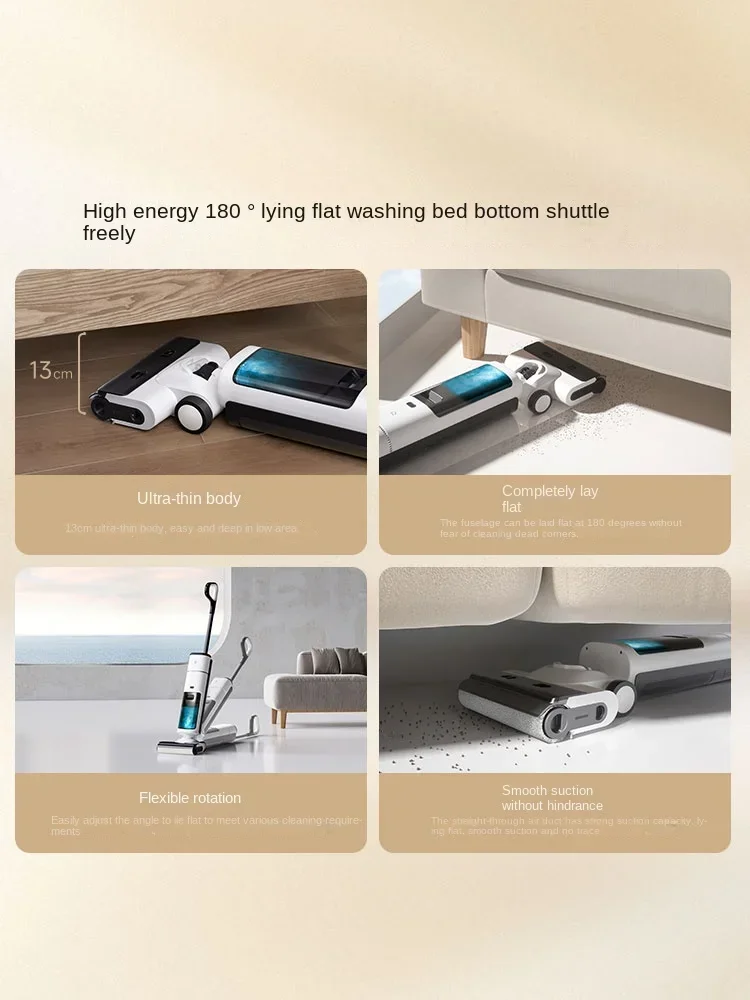 XIAOMI MIJIA wireless floor washing machine 2 suction mop washing one household appliances lying flat double edge cleaning