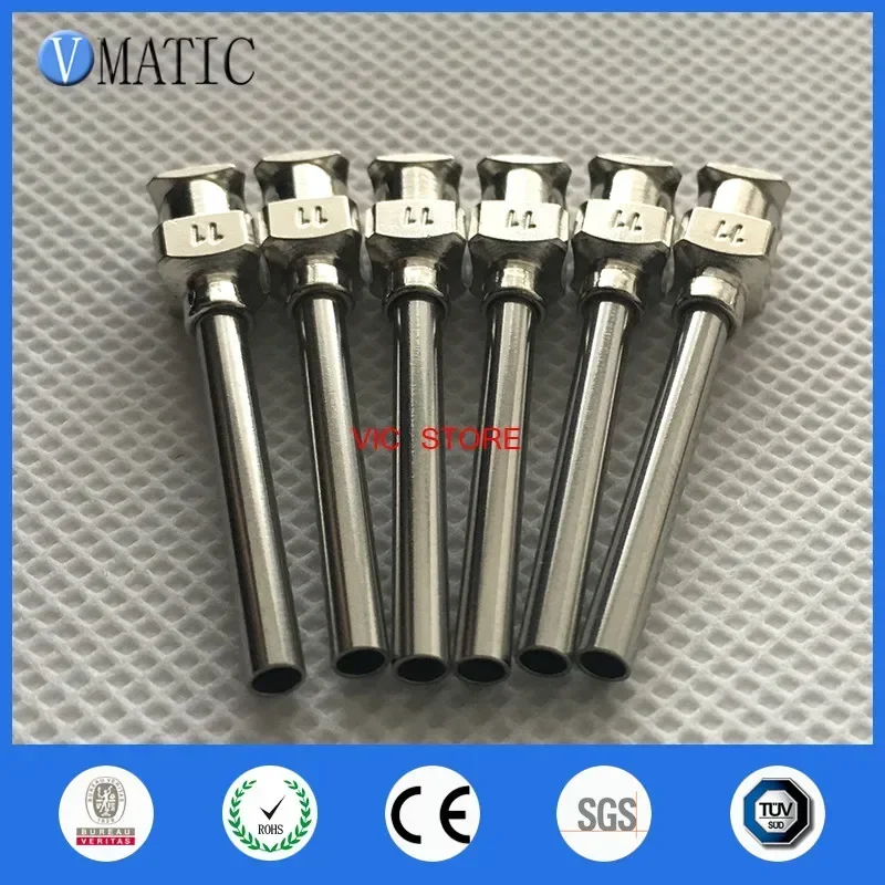 Free Shipping 12Pcs 1 Inch Tip Length 11G Blunt Stainless Steel Glue Dispensing Syringe Needle Glue Dispenser Needle Tips