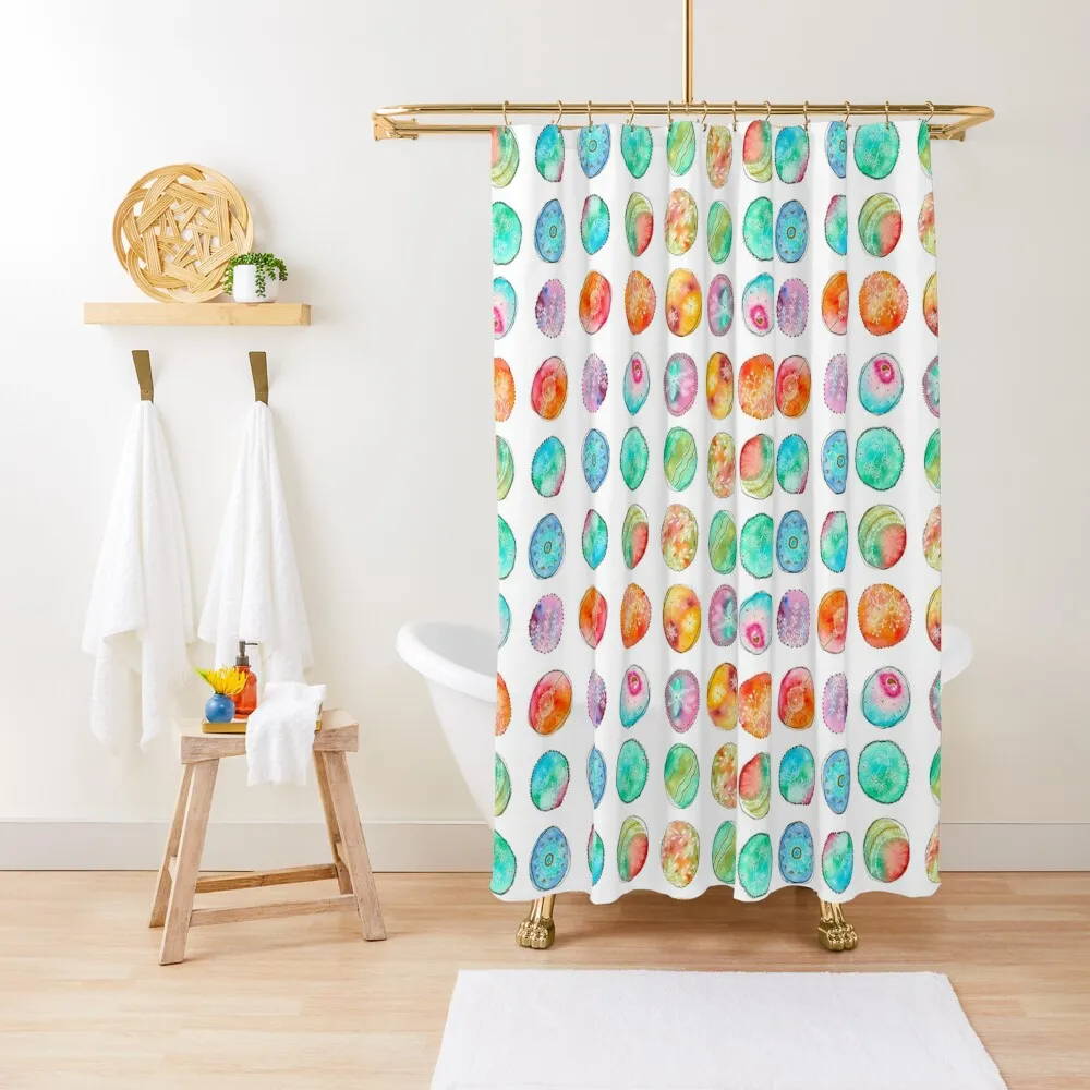 

Multicolored Watercolor Bubbles Shower Curtain Shower For Bathroom Bathroom Box Bathroom Fabric Curtain
