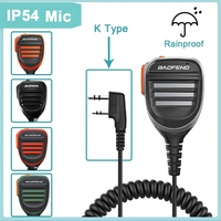 Baofeng UV-5R Microphone Shoulder Speaker 2 Pins for Walkie Quansheng uv-k5 uv-k6 UV-5R/UV-82/UV-16/TH UV8000D Two Way Radio