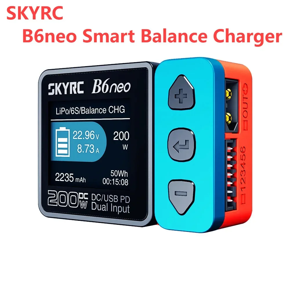 VoltSSKYRC B6neo Smart Balance Charger LiPo Battery Charger DC 200W PD 80W Input For RC Model Car Ship Boat Airplane