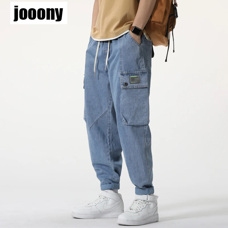 2023 Y2K  Spring Autumn Denim Casual Jogging Pants For Men Streetwear Baggy Joggers Korean Fashion Hip Hop Harem Pants Jeans