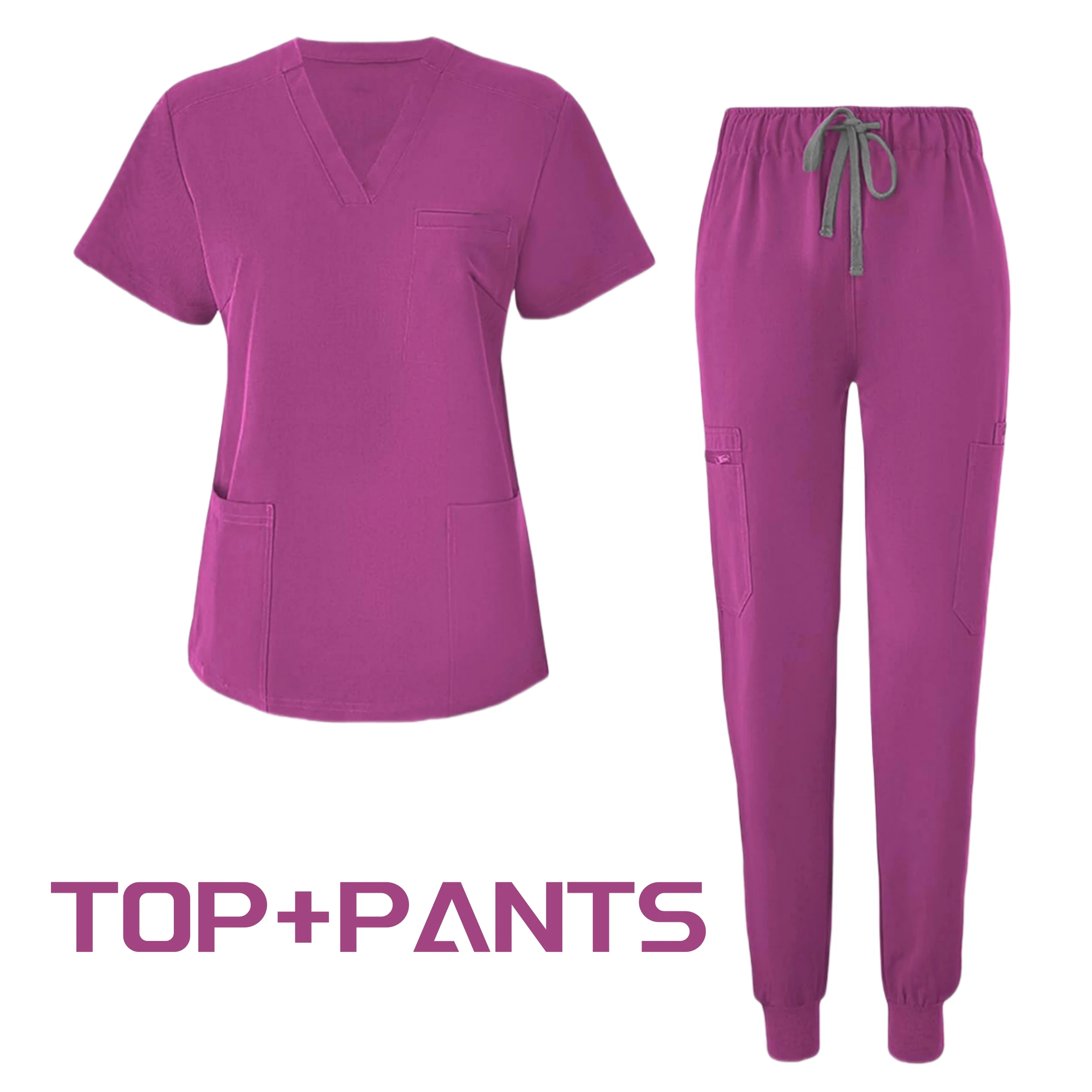 Ensemble de gommage pour médecin et infirmière, uniforme d'hôpital, vêtements de clinique et de soins infirmiers, combinaison de travail pour Salon de beauté pédiatrique dentaire, ensembles de jogging