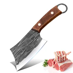 Cleaver Knife Slicing Vegetable Fish Meat Kitchen Knives Stainless Steel Wooden Handle Boning Butcher Knife Chef Cooking Tools
