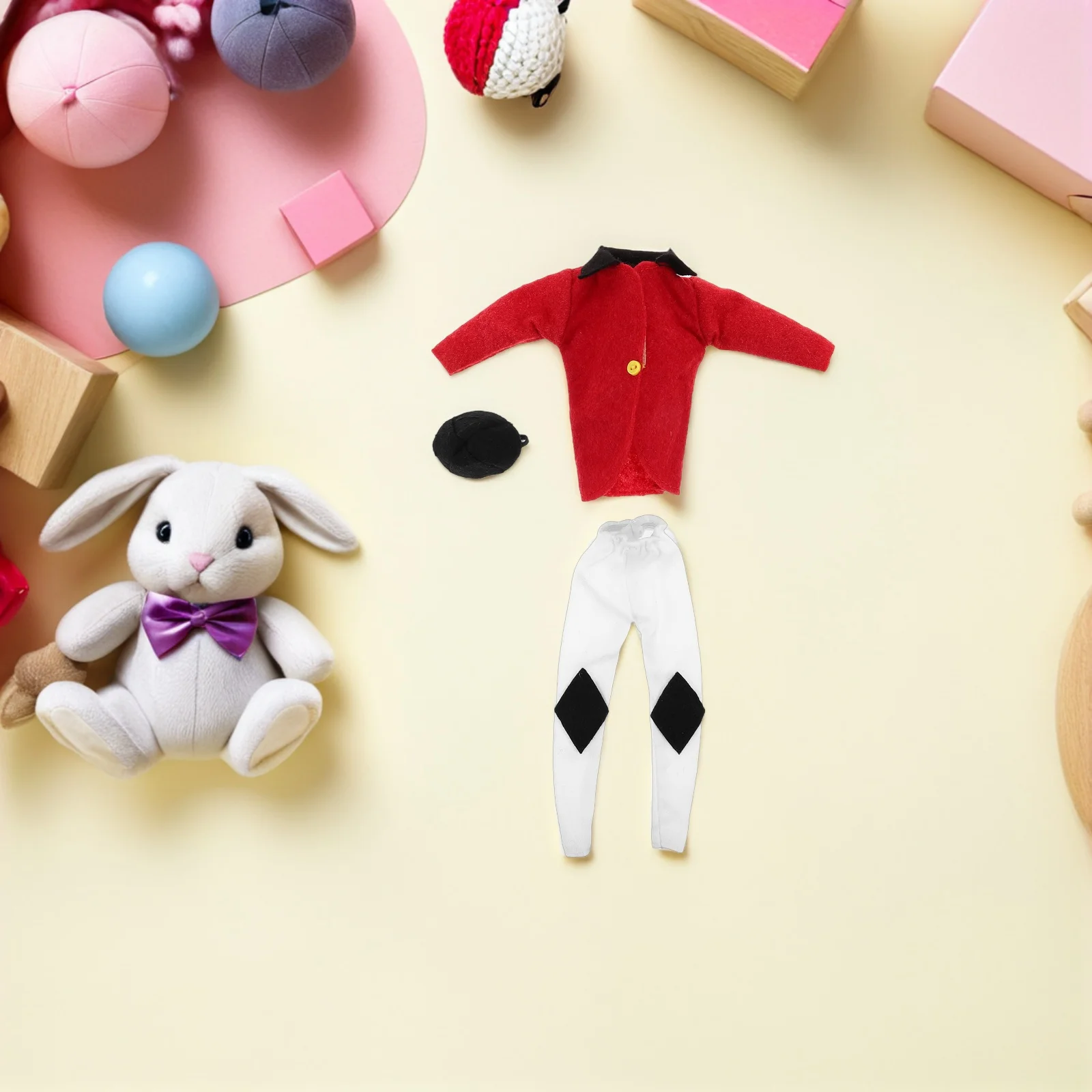 

1 set 1 Set Mini Equestrian Set For 11-Inch Riding Outfit Jacket Hat Pants Scarf Horseback Riding Clothes Accessories