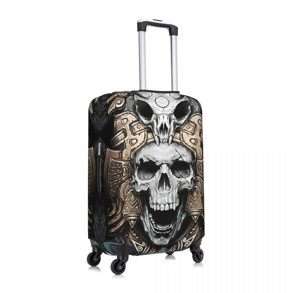 Housses de protection pour bagages avec imprimé tête de mort du Mexique, housses anti-poussière élastiques, housse de valise étanche, accessoires de voyage, cartouches, 18 "-32"