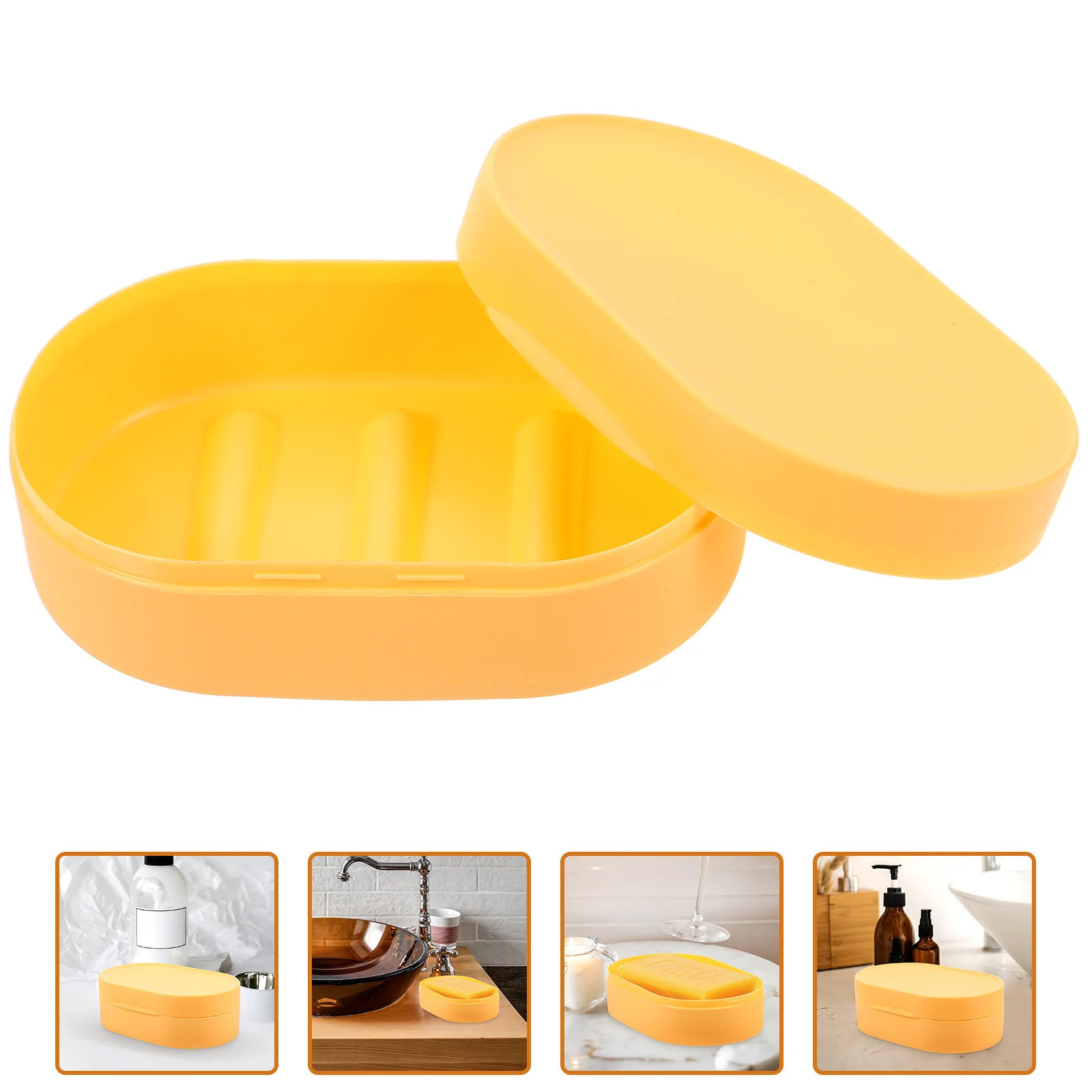 

with Cover Portable Soap Box Travel Facial Sponge Holder Container Pp Holders Containers