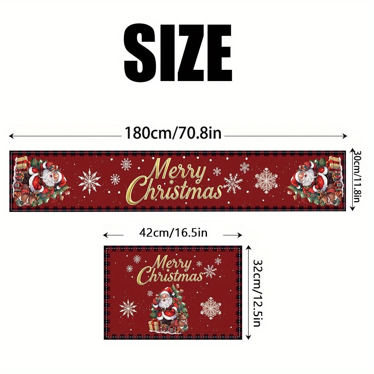 عيد ميلاد سعيد سانتا كلوز الكتان الجدول عداء المفارش ديكور للطاولات الشتاء شجرة عيد الميلاد الغزلان الجدول العدائين زينة عيد الميلاد #6