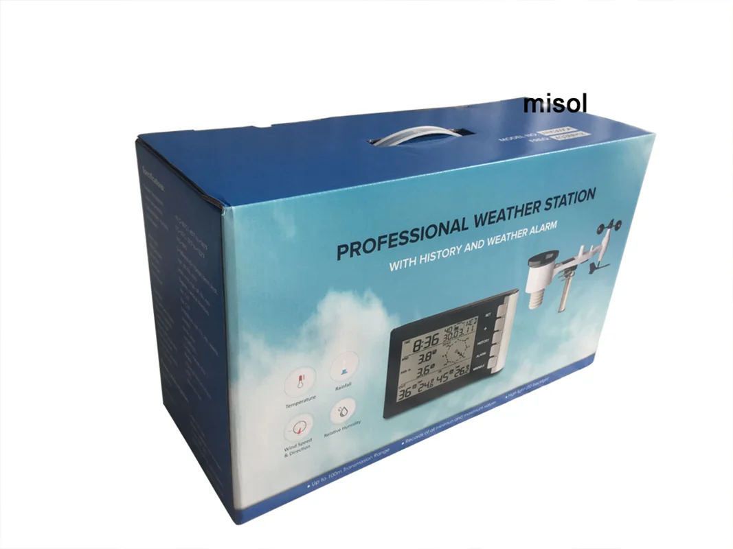 MISOL / professional weather station wind speed wind direction temperature humidity rain 433Mhz WH5300