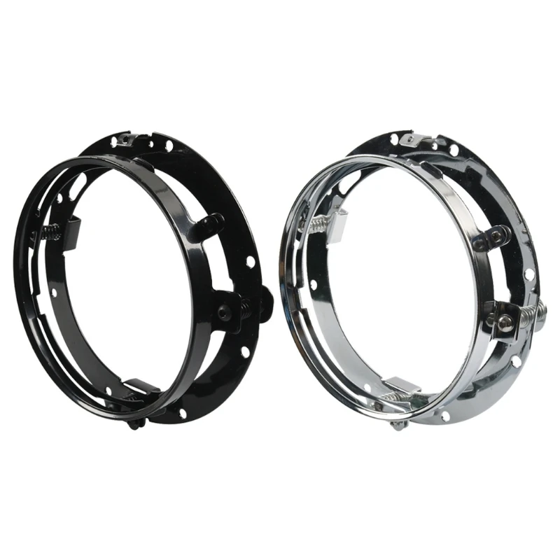 

1pc Universal 7 Inch Headlight Mounting Bracket Aluminum Round Headlight Rings Simple Installation for Car & Motorcycle