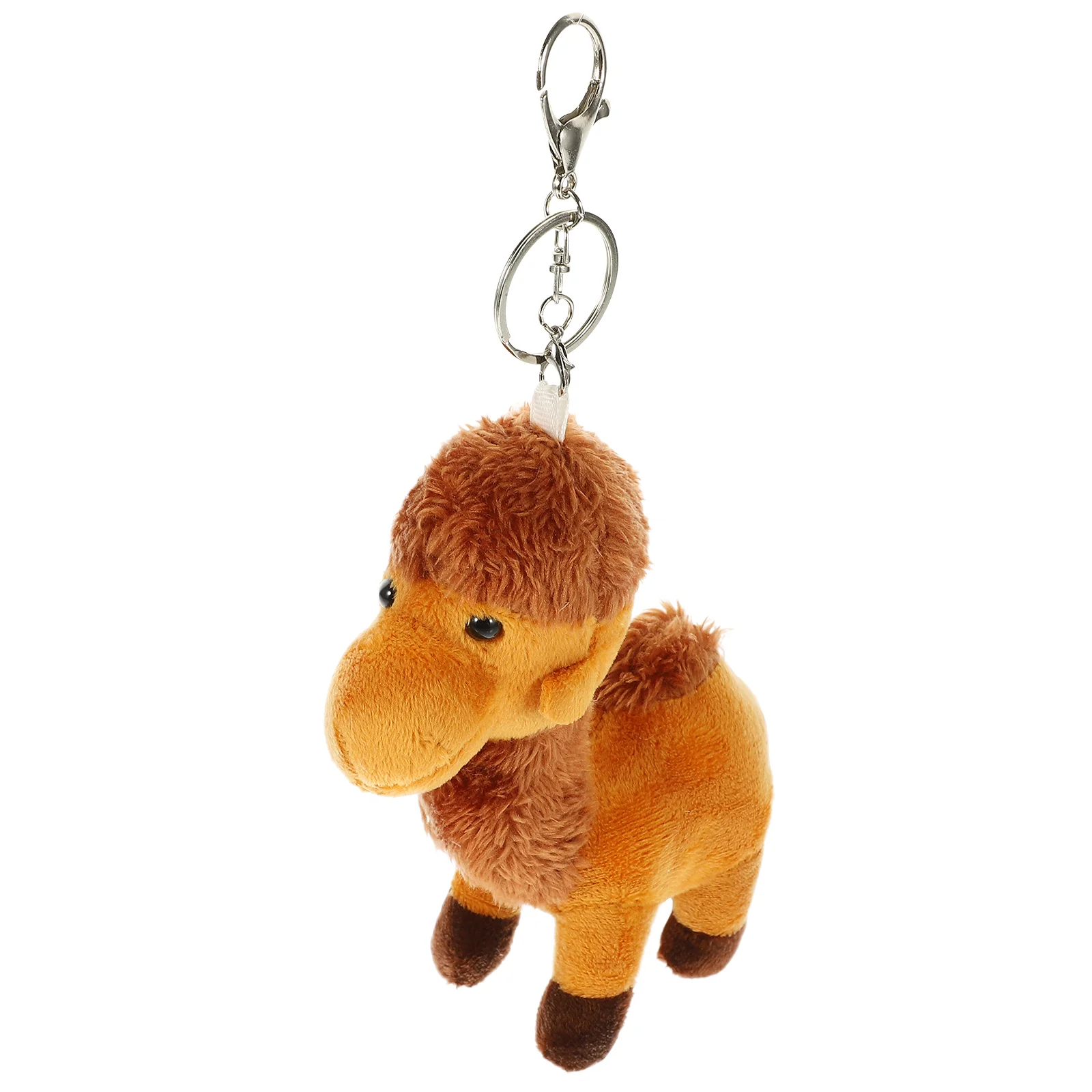 Plush Camel Keychain Stuffed Camel Stuffed Animal Keyring Pendant Cute Fluffy Key Ring Bag Hanging Ornaments Handbag Charms