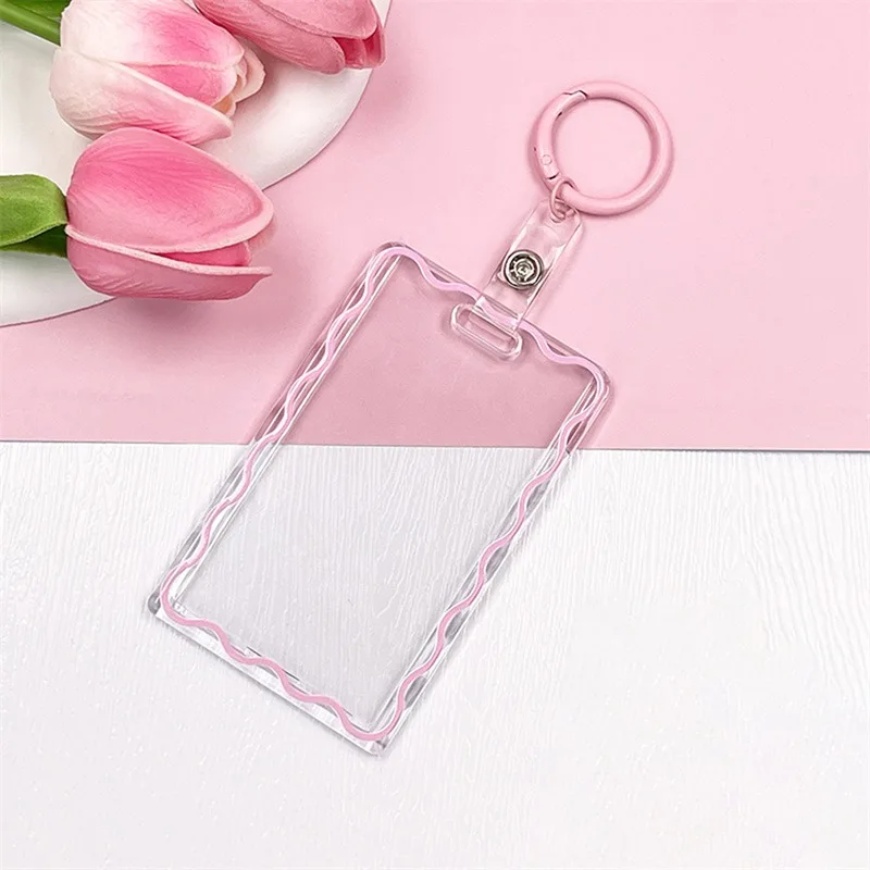 Kreatives Design Kpop Fotokartenhalter Transparenter Kartenhalter Schlüsselanhänger Fotohüllen Buskartenhalter Studentenausweishülle Fotoschutz – Detail 39