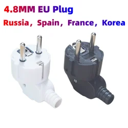 EU Plug Adapter 16A Male Replacement Outlets Rewireable Schuko Electeic Socket Euro Connector For Power Extension Cable，Korea