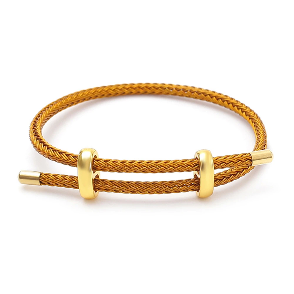 Handmade Woven Wire Rope Adjustable Bracelet, Luxury Gift