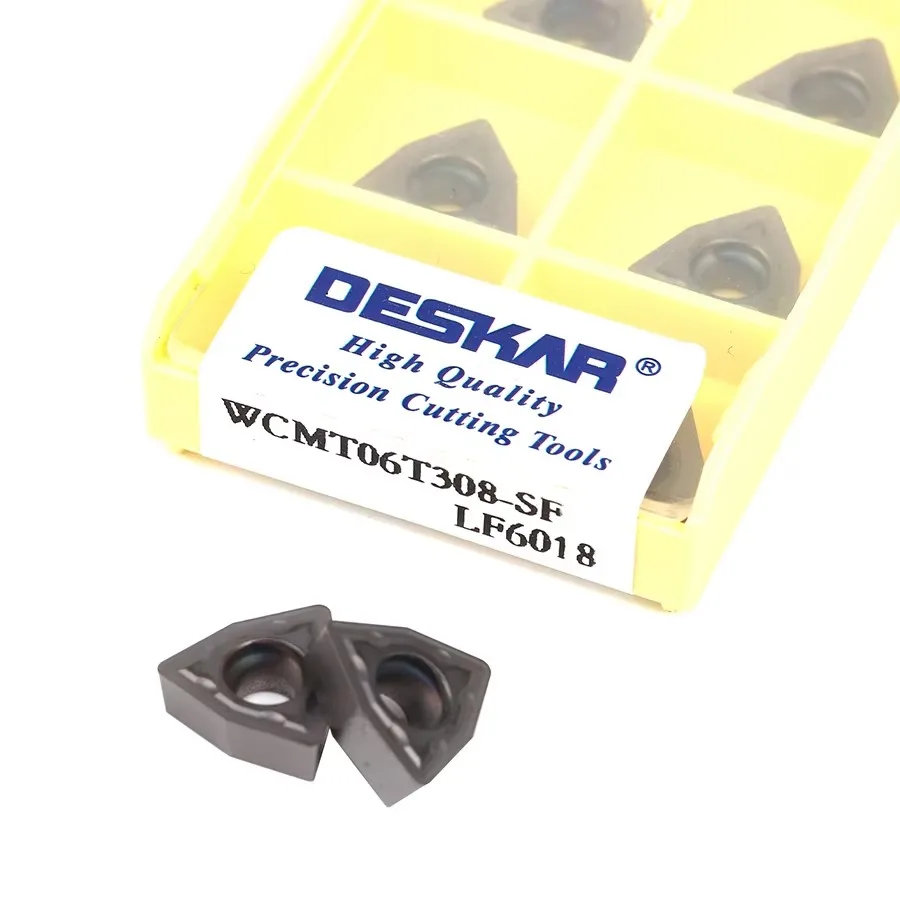 

DESKAR WCMX030208 040208 WCMT050308 06T308 080412-SF LF6018 Numerical Control Lathe U Drill Insert Cutting Tools Stainless Steel