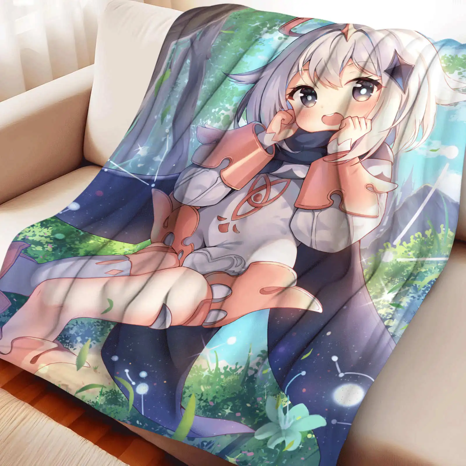 zenless zone zero   Flannel Throw Blanket Foldable for Dorms Perfect as Floor Mat or Bedside Blanket for Studen