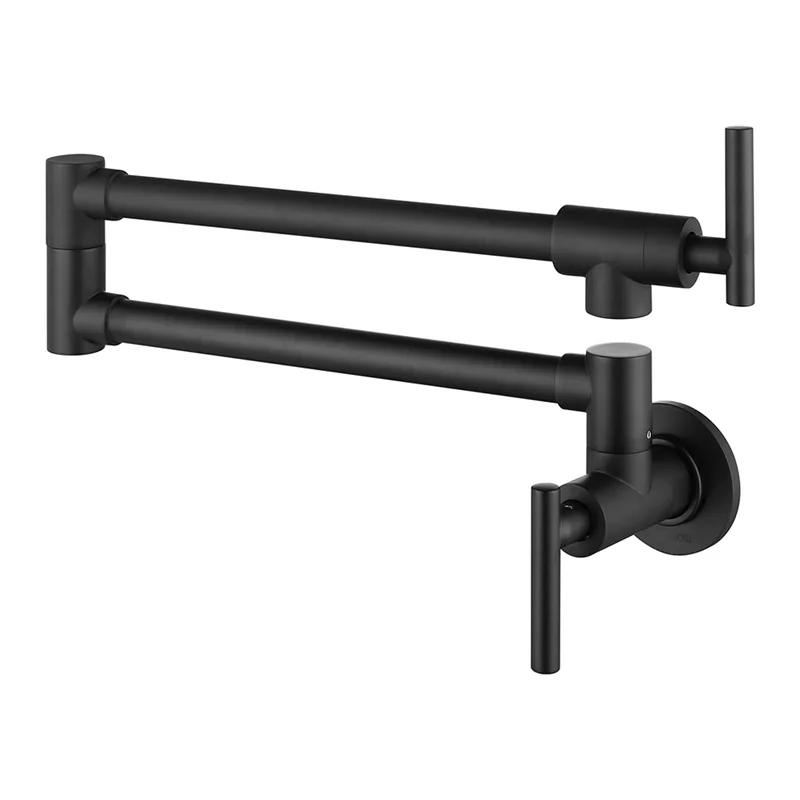 

HHO-Leak Free Design Pot Filler Faucets For Kitchen, Sink Stove And Bar Wall Mount Double Joint Metal Arm