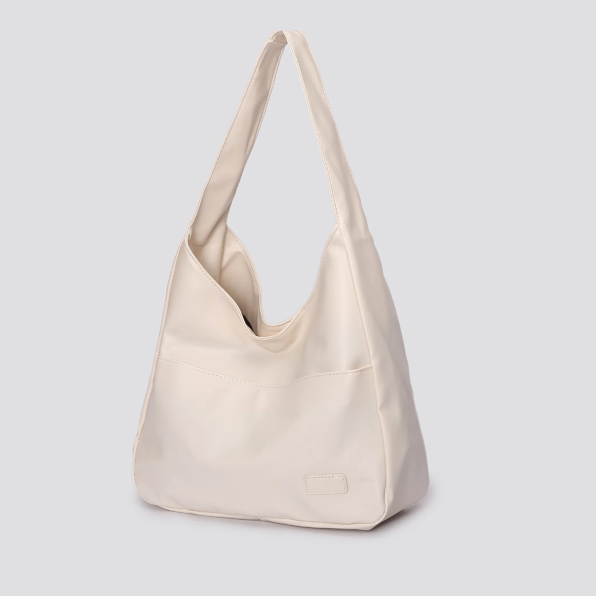 Große Tragetasche, neue schwarze Lederhandtasche, schlichte, lässige Damenhandtasche für den täglichen Gebrauch, modische und vielseitige Umhängetasche. – Detail 19