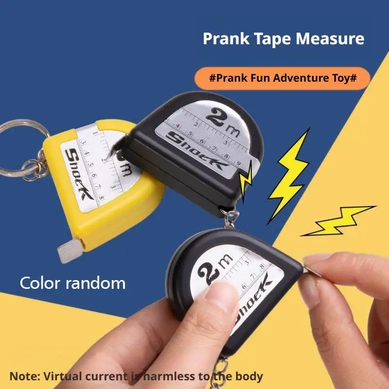 Electric Shock Tape Measure Prank Toy 2 in 1 Fake Ruler Gag Joke Adult Gift No Measuring Function Office Party Fun Gifts