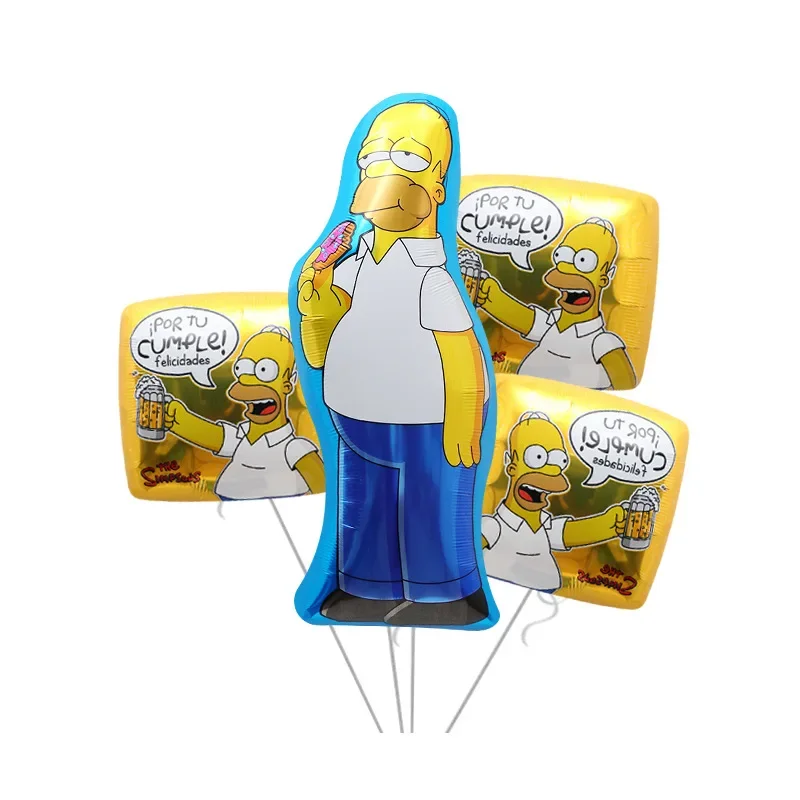 Disney Simpson Foil Balloon Birthday Party Decorations Cartoon Balloon Supplies Decorative Gifts Baby Shower Home Decorations