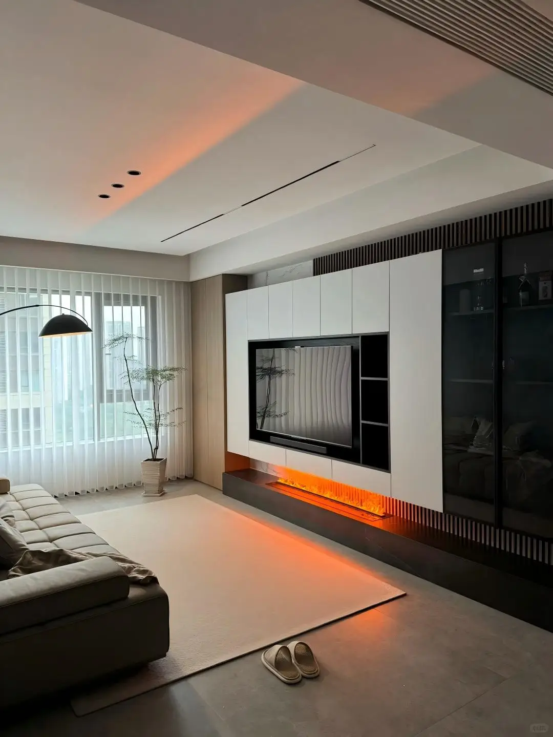 3d Atomizing Electric Fireplace With Remote Control Smart Indoor Intelligent Humidifier Tv Cabinet Cupboard Living Room Decor
