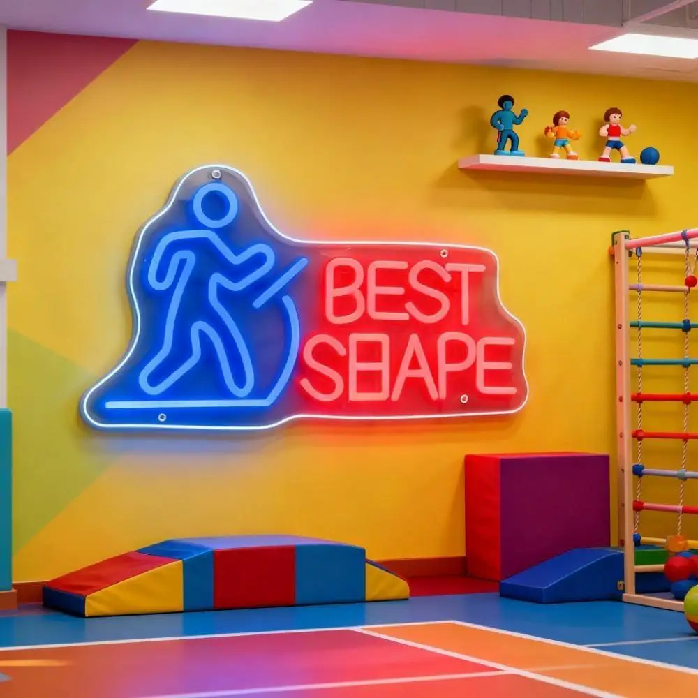 

Best Shape Neon Sign for Wall Decor Business Led Sign for Birthday Party Decorative Gym Fitness Center Exercise Room gifts