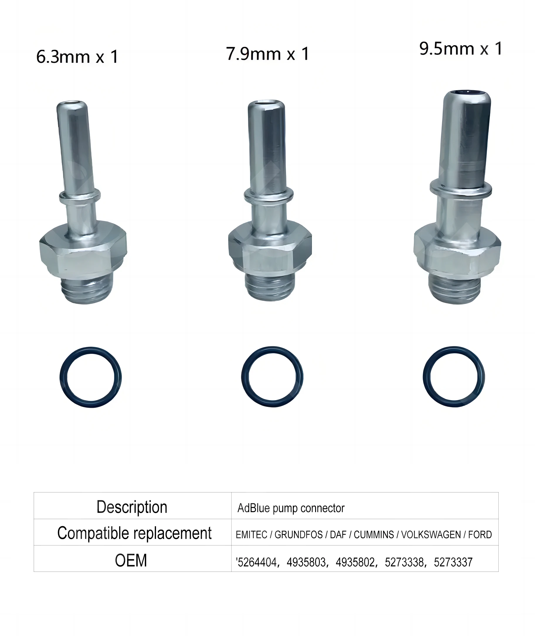 Premium Quality Truck Accessories Urea Pump Connection 5264404, 4935803, 4935802, 5273338, 5273337 For Emitec Pump
