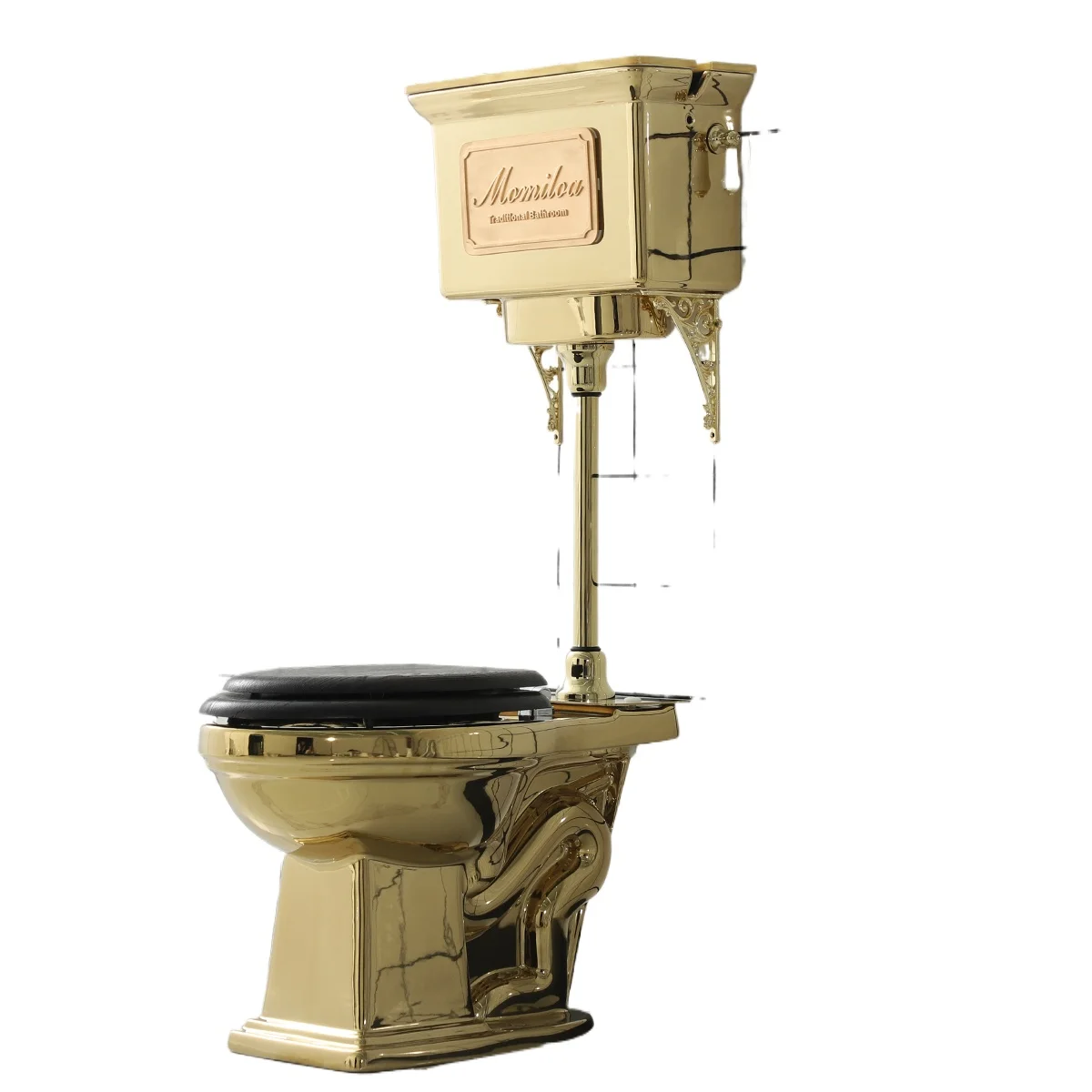 

Индустриальный стиль, ретро металлический гальванический унитаз, старомодный настенный резервуар для воды с высокой водой и шнурком