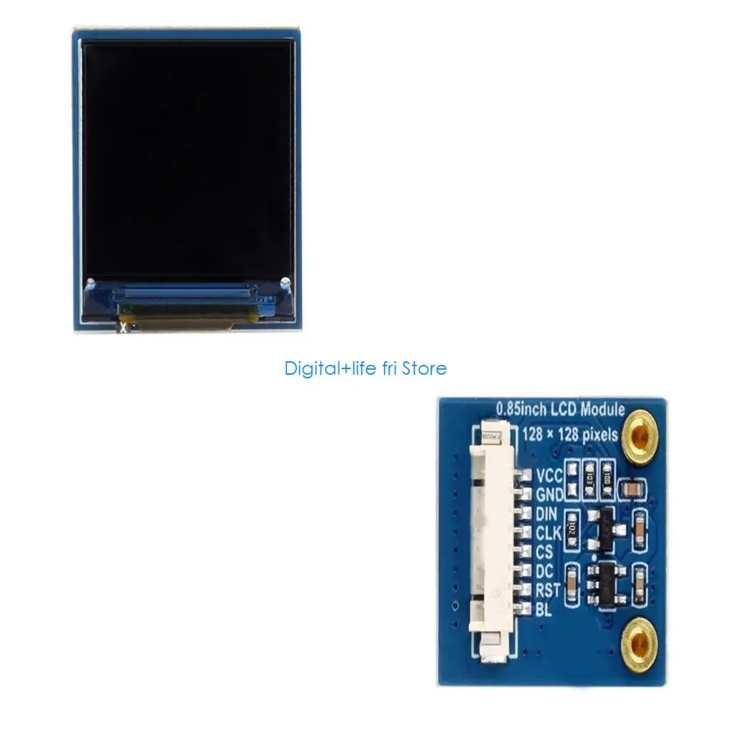 E06D 0.85 inch LCD Display Module for RPi Microcontroller Board 128x128 Resolution 65K Colors Display TFT Screen SPI