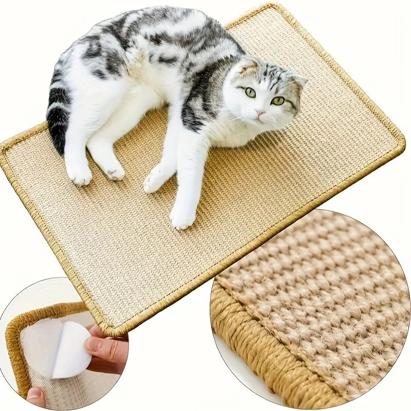 Exquisite Sisal Indoor Cat Scratching Board, Cat Scratching Furniture Protection Set, Fully Protects Carpets and Sofas, Scratch-Resistant and Does Not Shed Debris, Size 60Cm*30Cm