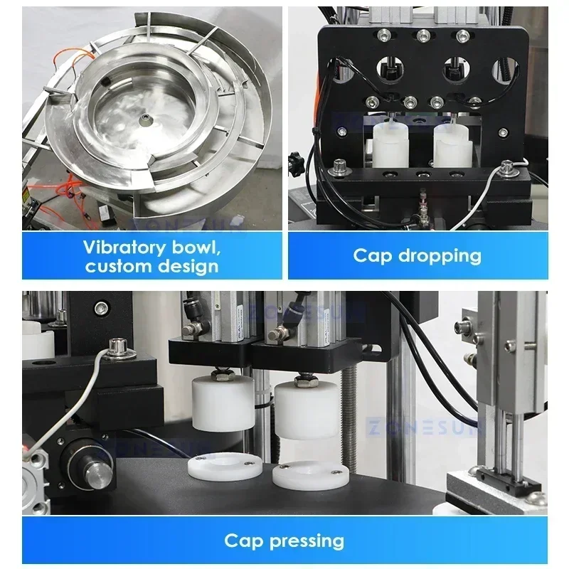 ZONESUN Automatic Perfume Packaging Monoblock Fragrance Scent Small Volume Liquid Filling Capping Machine ZS-AFC17