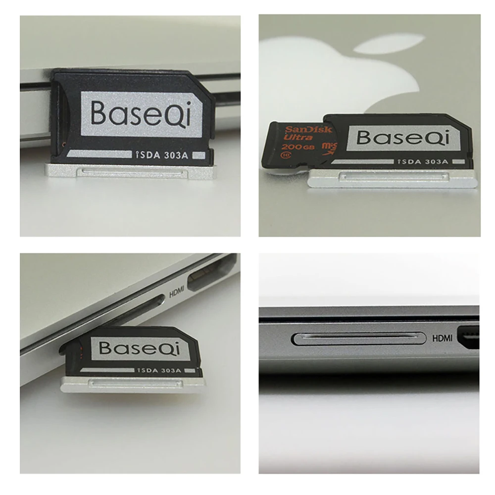 Imagem -03 - Baseqi-adaptador de Cartão Microsd Original para Macbook Pro Retina 13 Totalmente Oculto Mac Pro Ano 20132023