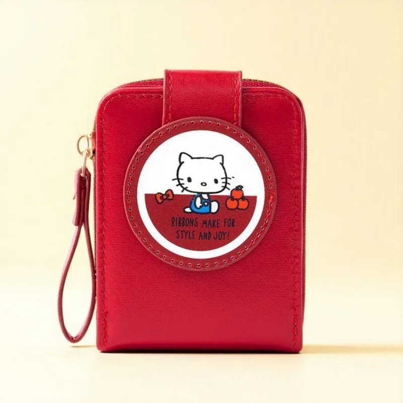 Sanrio Fashion Multi functional Document Storage Bag for Women, Convenient Change Cartoon Creative Hello Kitty Card Bag