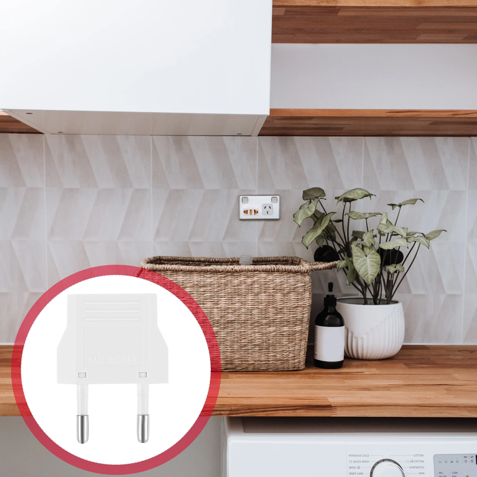 

European to US Plug Adapter 6A Multi Functional Travel Converter Portable Reliable Copper Material Wall