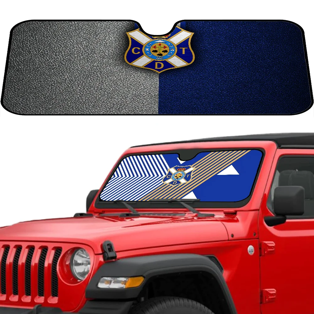 CD Tenerife LOGO parabrisas de coche cubierta parasol plegable automotriz parasol visera ventana Reflector Uv coches mantener el coche fresco