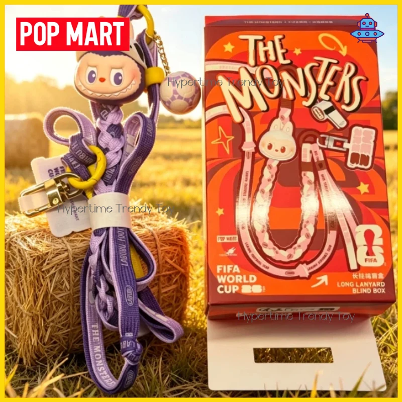 Spot Goods Pop Mart Labubu Blind Box THE MONSTERS × FIFA Series Long Lanyard Pendant Trendy Portable Toy Collectible Gifts view 2