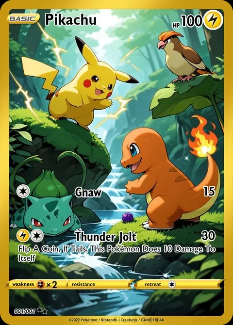 DIY Self Control Pika Psyduck Charmander Collect Signature Trading  Card Anime Cartoon Gift
