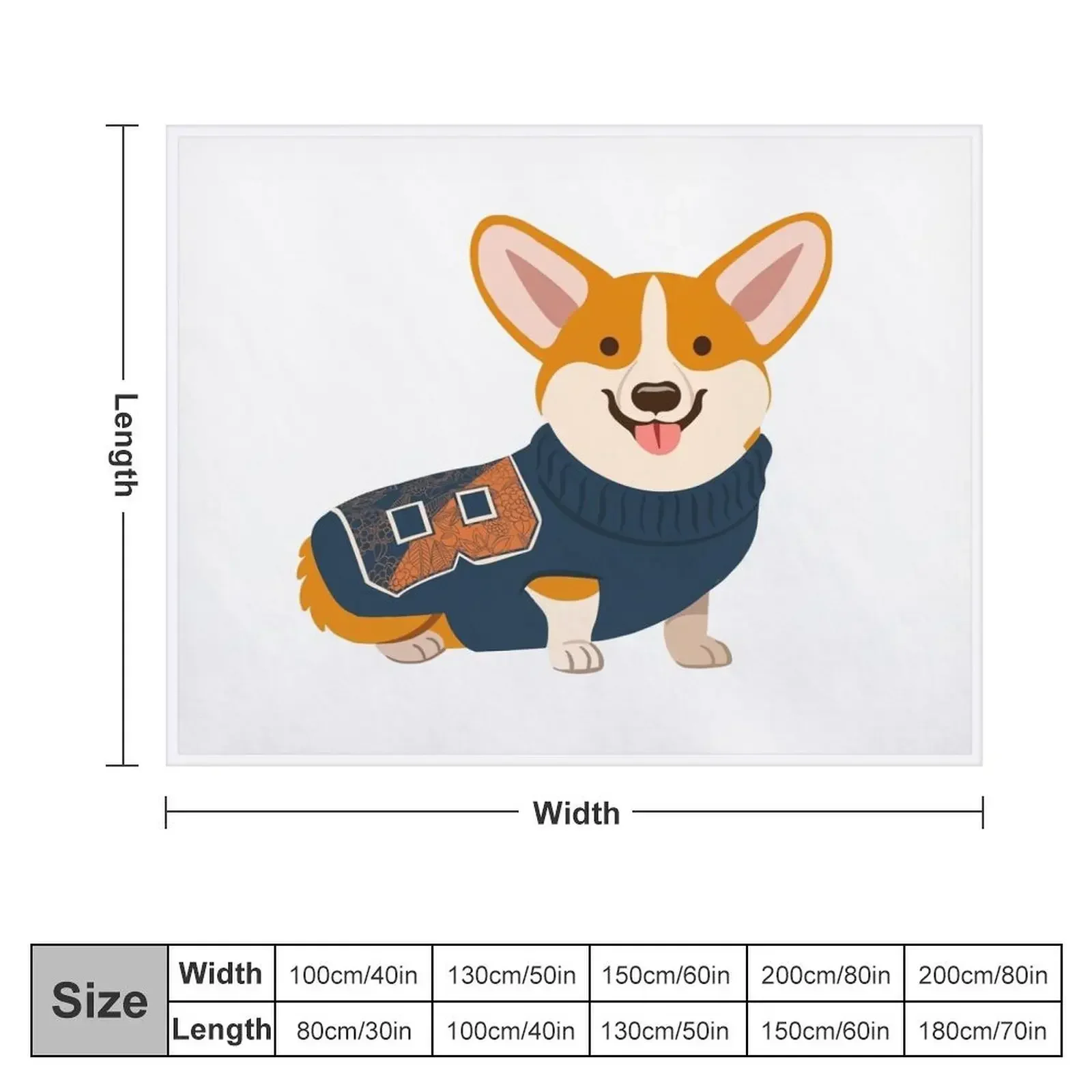 Bucknell Corgi Throw Blanket Polar Luxury St Blankets