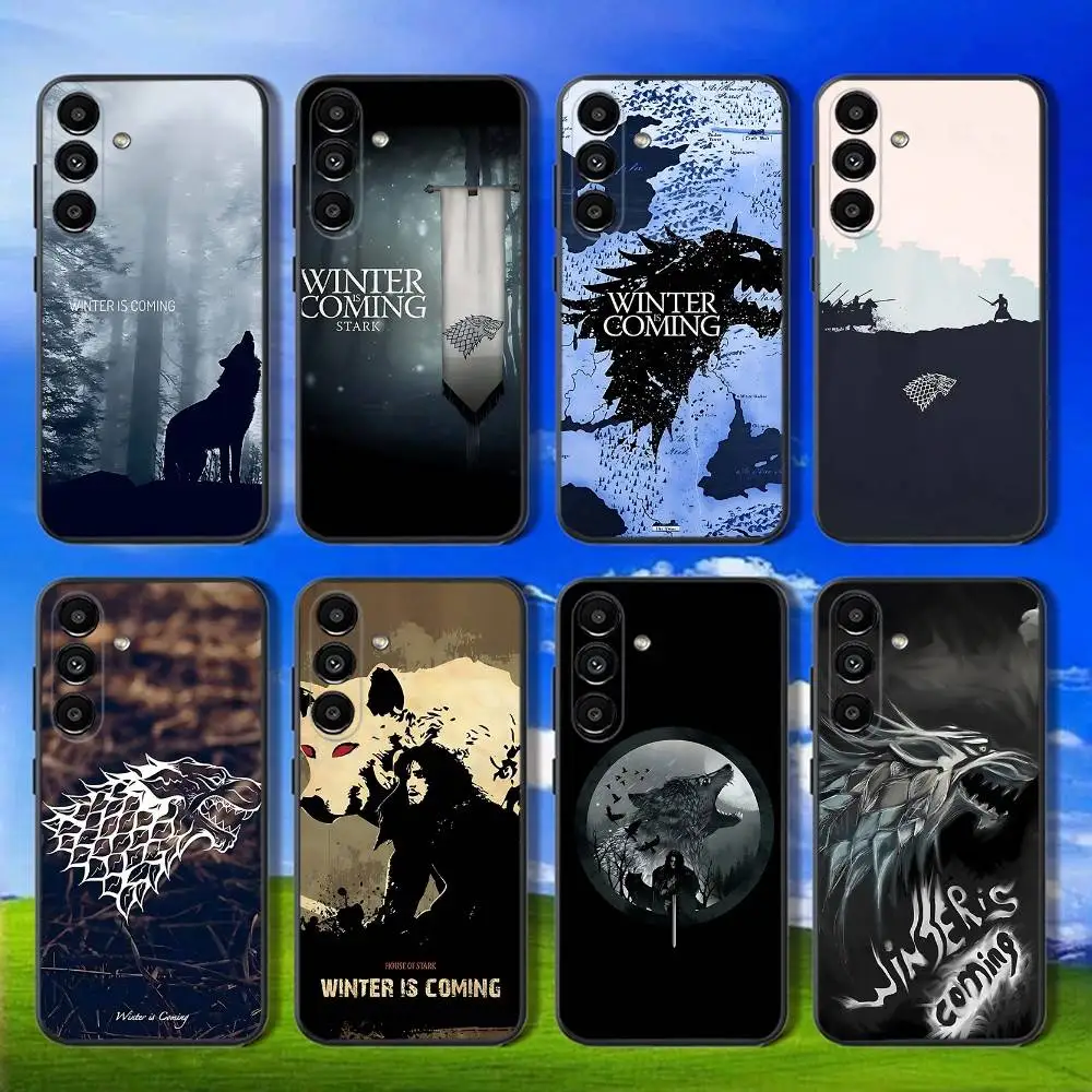 

Winter C-Coming Stark Phone Case For Samsung Galaxy A13,A21s,A22,A31,A32,A52,A53,A71,A80,Soft Black Shell