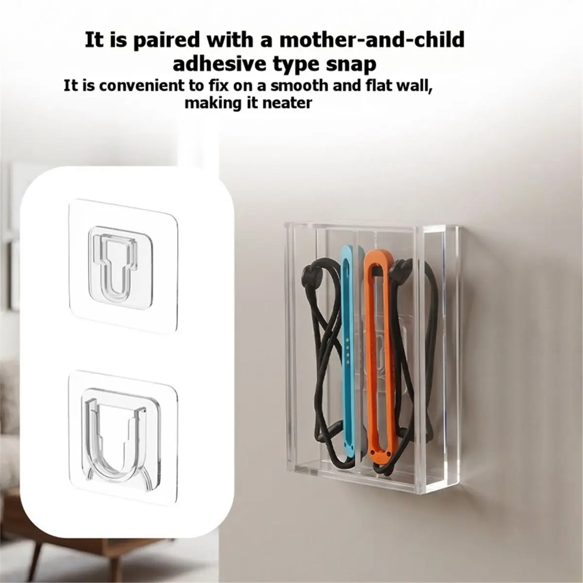 Acrylic Wall Mount Base for Switch 2 Gaming Lanyard Game Controller Storage Box