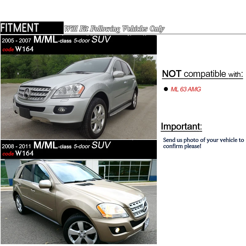 W164 Front Bumper Diamonds & GT Grille for 2005 - 2011 Mercedes M ML Class W164 ML350 ML450 ML550 ML280 ML300 ML320 ML420