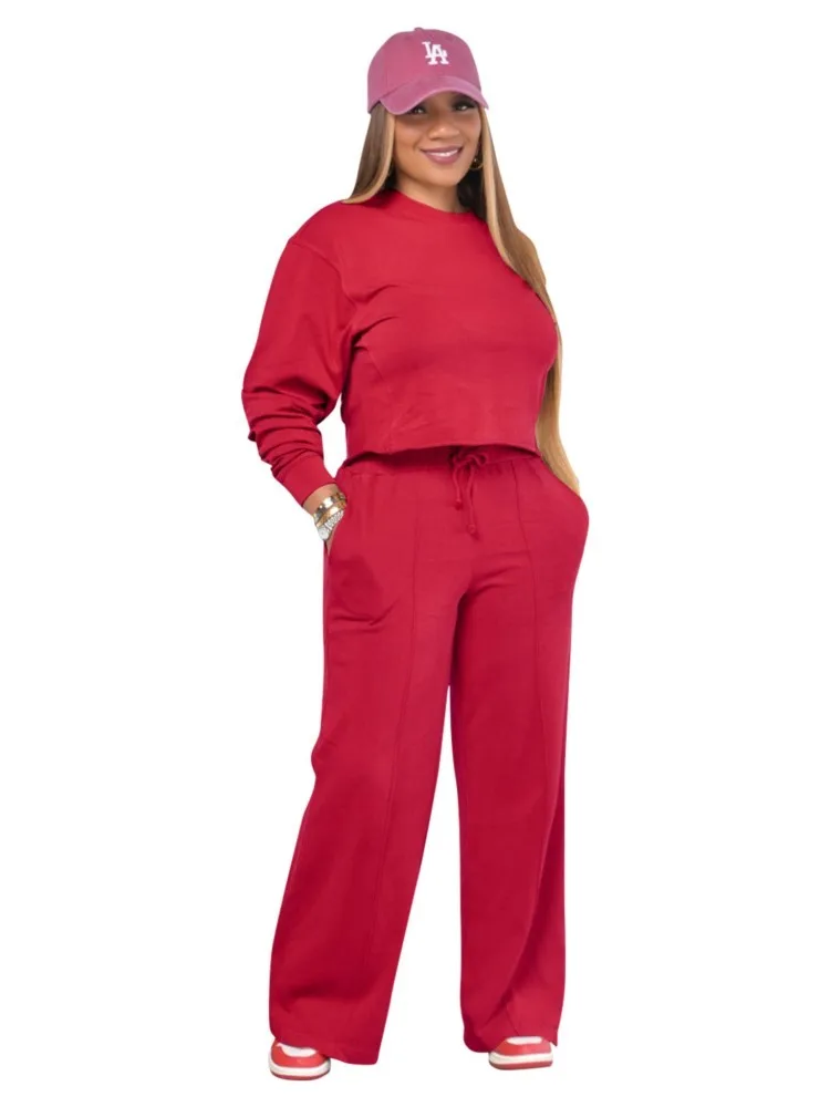 

Women's Sweatshirt Suit Casual Two-piece Autumn And Winter Sportswear Long Fashion Loose Comfortable Long Sleeve Trousers Suit