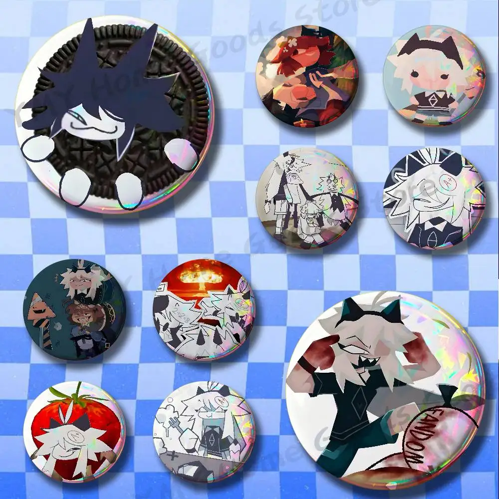 Oliver Agetha Engel Alice Circle FPE Badges Pins Button Custom Anime Role Old-school Brooches Cartoon Collar Gifts