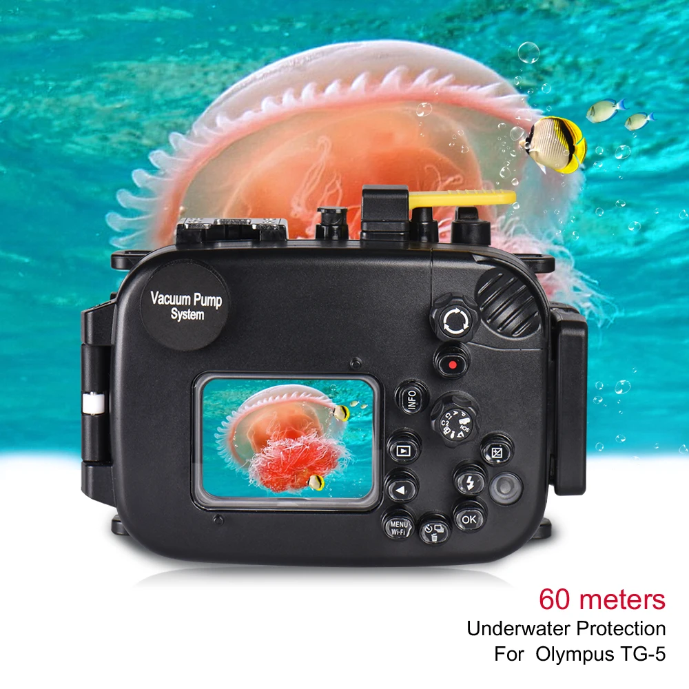 Seafrogs Newest 60m Underwater Diving Camera case Waterproof Housing Case for OLYMPUS TG5