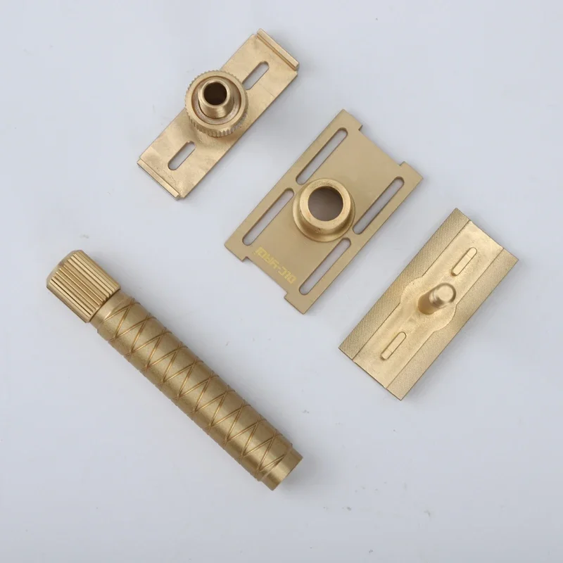 Yaqi 100% Brass Material Adjustable The Final Cut - Brass V2 Safety Razor with A 90mm Length 12mm Diameter for Comfortable Grip