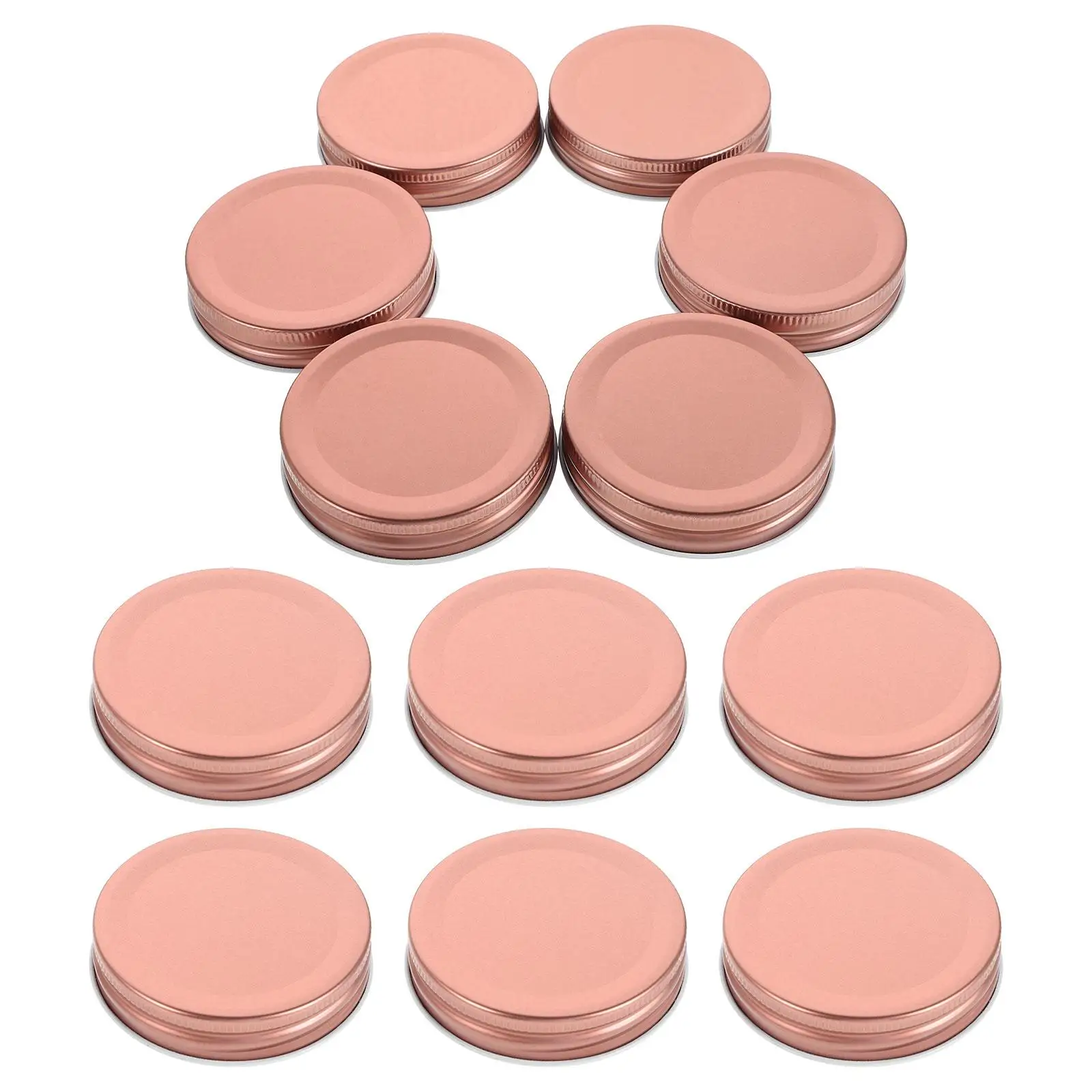 

12 Sets Jar Lids Tinplate Canning Wide Mouth Rose Gold Covers Leakproof Sealing Reusable Canning Covers Sturdy Storage