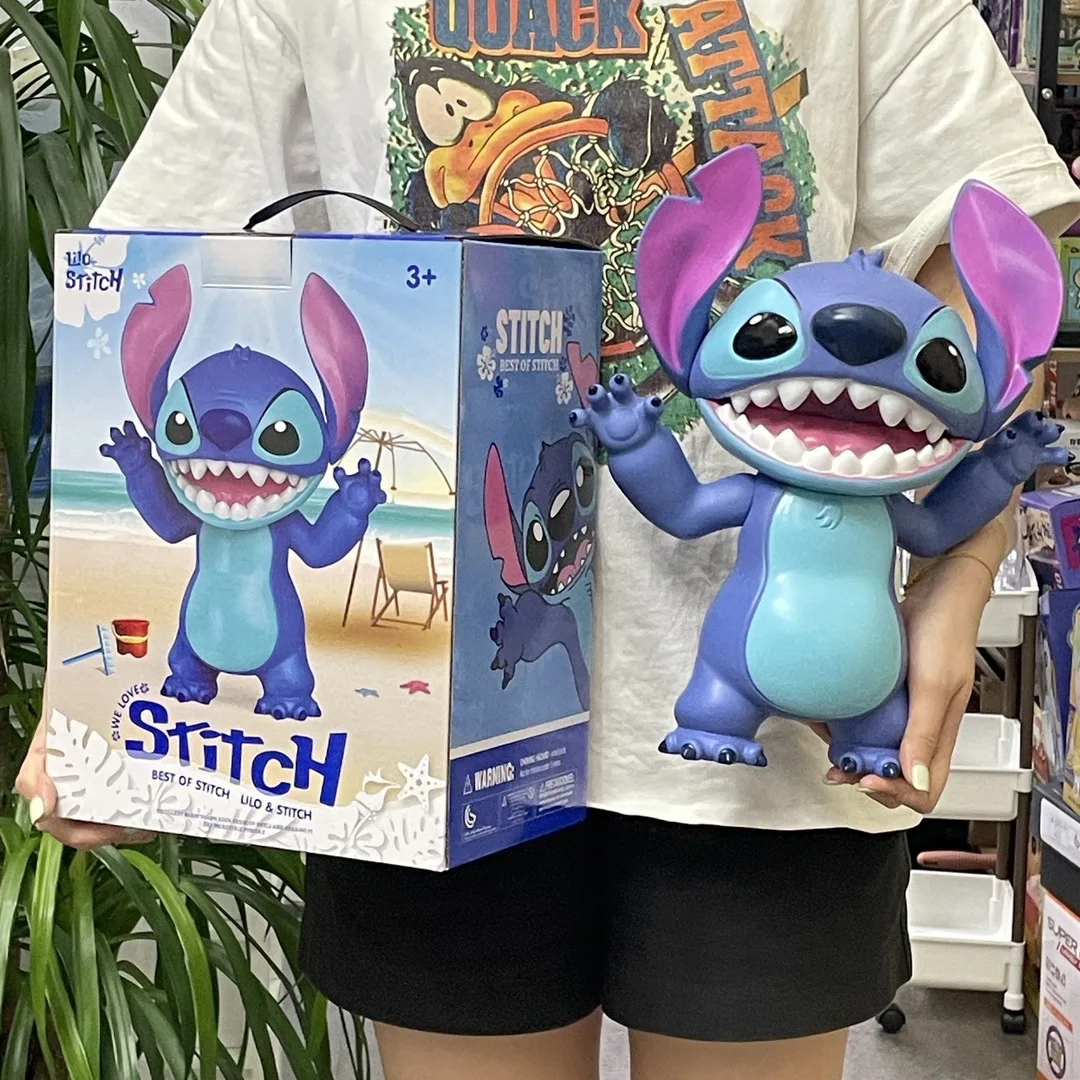 

Горячая фигурка Disney Lilo & Stitch Stitch большого размера, модель, модная игровая игрушка, украшение для рабочего стола, украшение для дома, комнаты, коллекционный подарок